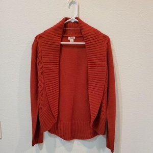 Long-sleeve open sweater/cover-up